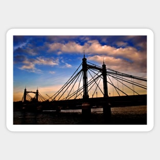 Albert Bridge River Thames London Sticker